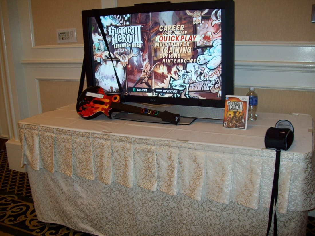 Arcade Game Rentals, Racing Simulators, & Video Games - ThunderDome Entertainment - Wii_%26_Guitar_Hero_set_up